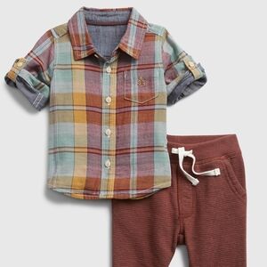 Baby Gap Plaid Outfit Set 0-3m